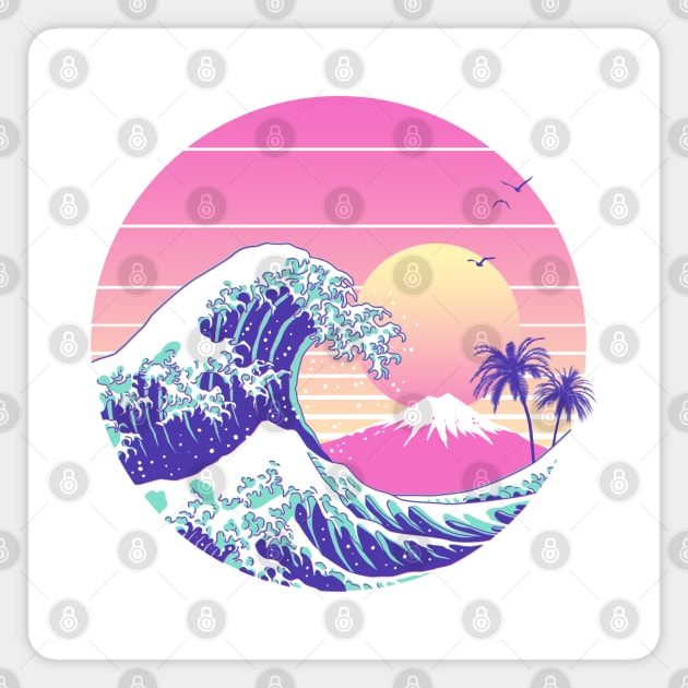 The Great Dream Wave Front and Back Print Magnet by Vincent Trinidad Art
